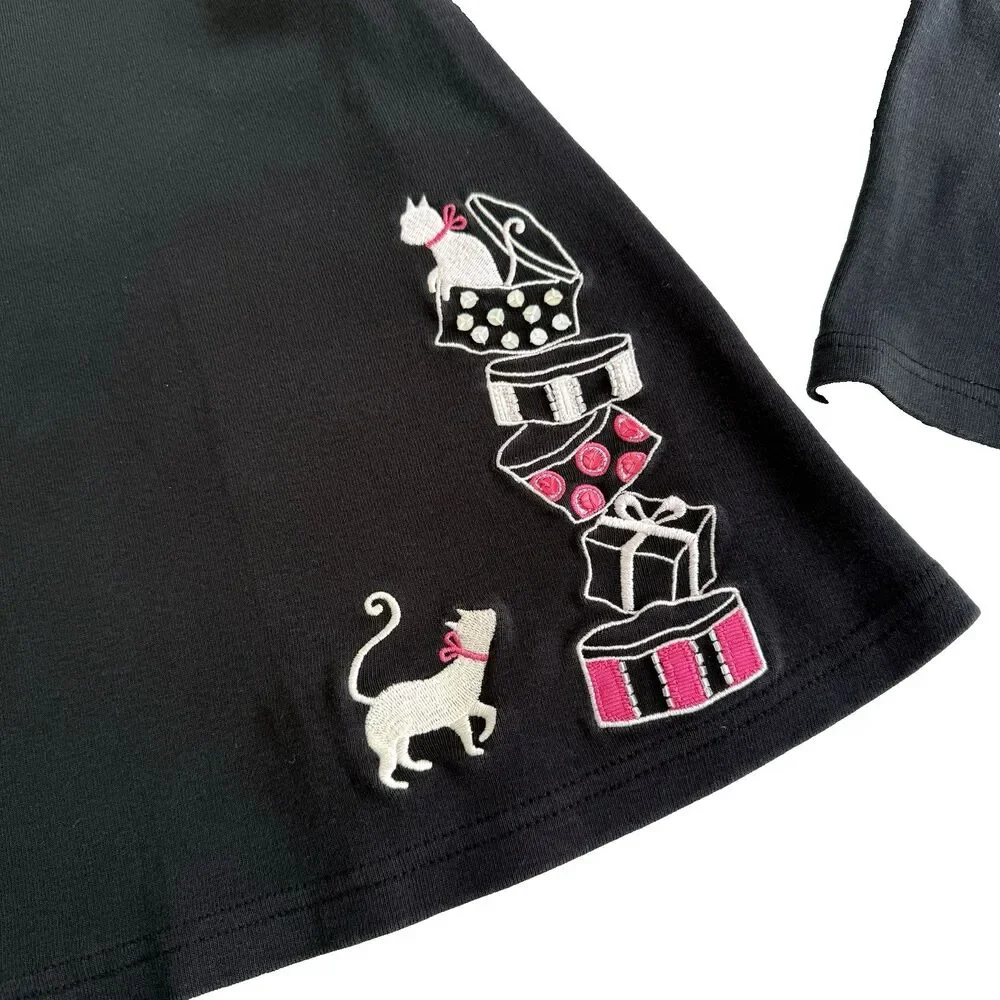 Vintage HTF Gymboree City Sidewalk Swing Top 9 Paris Cats Kitty Y2K